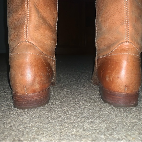 Frye Womens Melissa Button 2 Cognac Leather Boots 5/12 - Picture 10 of 11